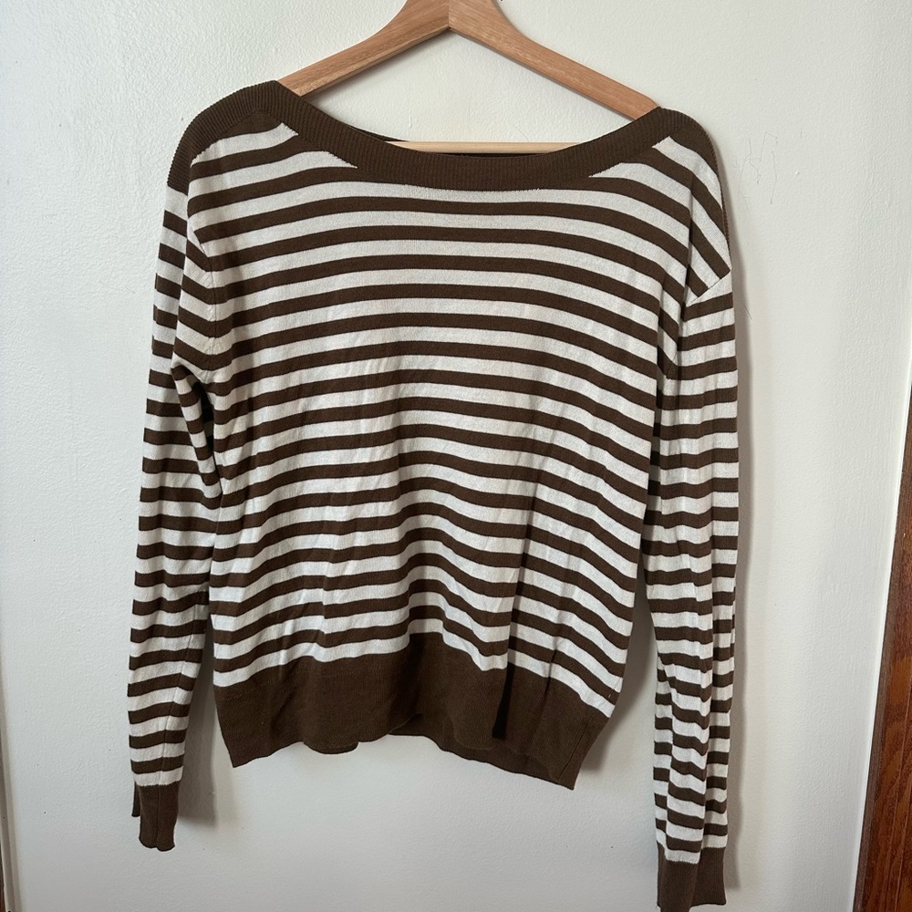 Mango Striped Boatneck Sweater